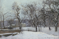 Snow at Louveciennes by Camille Pissarro