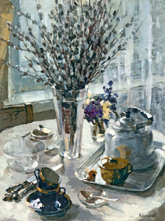 Still life with Pussy-Willows by Taisia Afonina