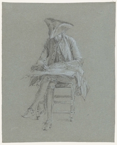 Studie van tekenaar, zittend, van voren gezien by Unknown Artist