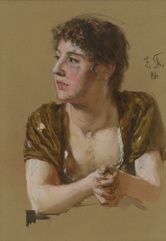 Study of a Women (Portrait) by Döme Skuteczky