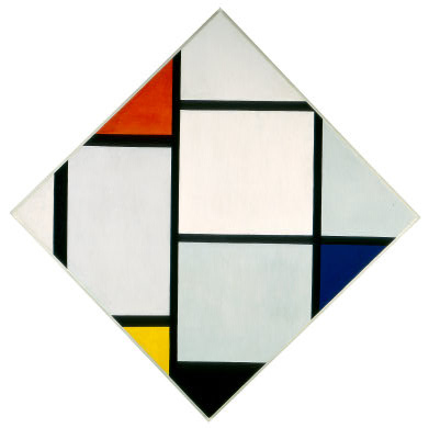 Tableau No. IV; Lozenge Composition with Red, Gray, Blue, Yellow, and Black