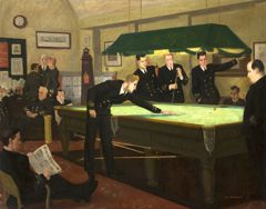 The Ante-Room, HMS Vernon by Percy Shakespeare