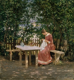 The Artist's Wife in the Arbour