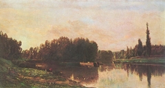 The Confluence of the Rivers Seine and Oise by Charles-François Daubigny