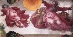 The Creation of the Sun, Moon and Planets by Michelangelo
