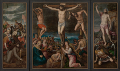 The Crucifixion (Hosden triptych) (Matthew 27: 45-58) by Michiel Coxie
