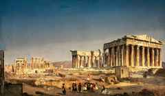 The Partenon by Ippolito Caffi