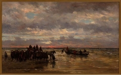 The return of the life boat by Hendrik Willem Mesdag