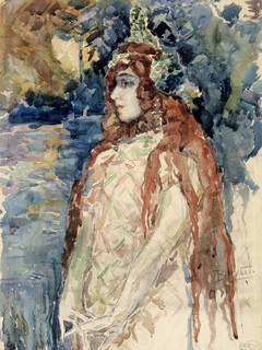 The Sea Princess (Nadezhda Zabela-Vrubel in Rimsky-Korsakov's opera Sadko), sketch