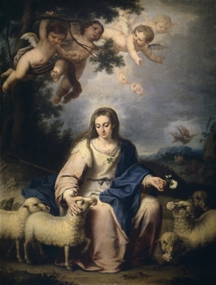 The Virgin as a Shepherdess by Bernardo Germán de Llórente