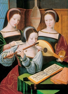 Three Female Musicians by Master of the Female Half-Lengths