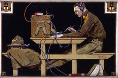 U.S. Army Teaches a Trade (G.I. Telegrapher) by Norman Rockwell
