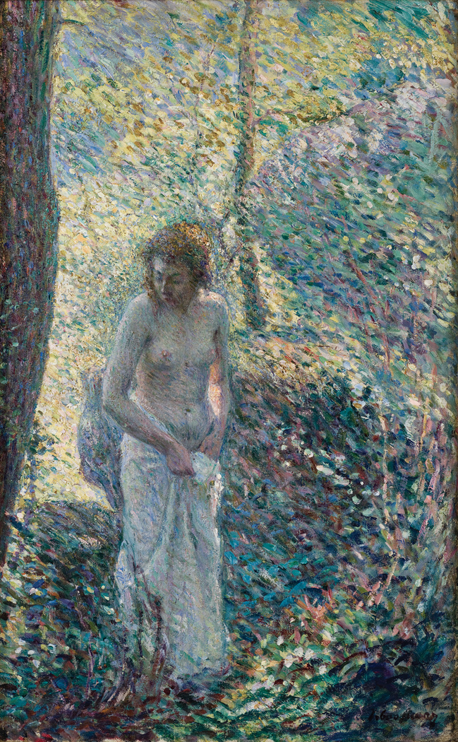 Una joven en el bosque