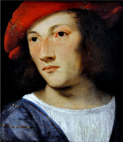 Ritratto di giovane dal berretto rosso by Titian