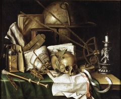 Vanitas Still Life with Astronomical Instruments by Christian von Thum
