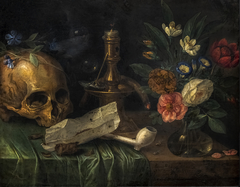 Vanity with a skull