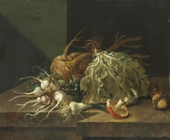 Vegetable still life by Johann Amandus Winck