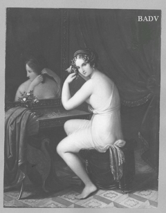 Venus bei der Toilette, weiblicher Akt vor dem Spiegel by Natale Schiavoni