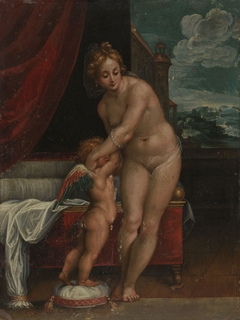 Venus og Amor by flamsk Ukjent kunstner