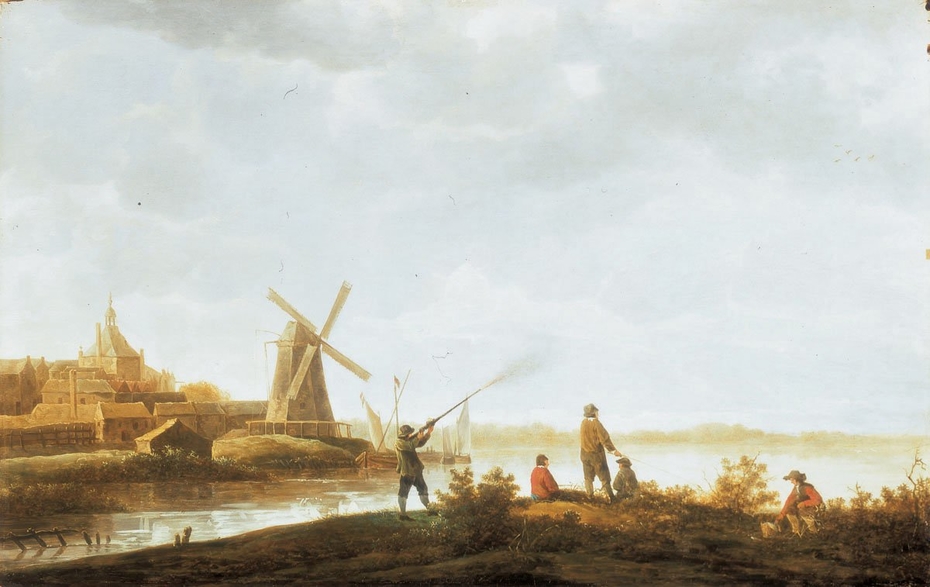 View of Dordrecht with the Rietdijkse Poort