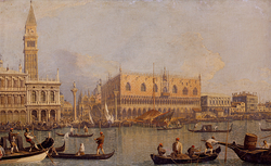 View of the Ducal Palace in Venice