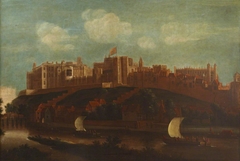 View of Windsor Castle, and Boats on the River Thames by Anonymous