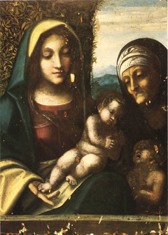 Virgin and Child, with Saint Elizabeth and the Young Saint John the Baptist by Antonio da Correggio