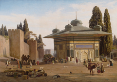 Well on St Sophie's Square near the Gate of the Seraglio in Constantinople by Martinus Rørbye