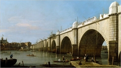 Westminster Bridge Under Construction from the South-East Abutment by Canaletto