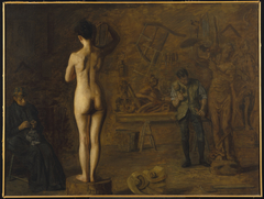 William Rush Carving His Allegorical Figure of the Schuylkill River by Thomas Eakins