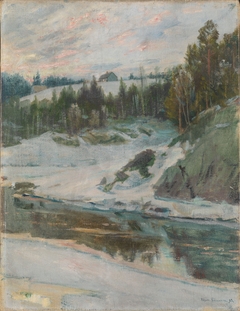 Winterlandscape with River by Jørgen Sørensen
