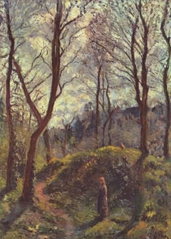 Woodland scene. Spring by Camille Pissarro