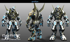 3D Robot Warrior games character Design By Gameyan game outsourcing company - Chicago, USA