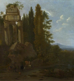 A Landscape with Classical Ruins by Frederik de Moucheron