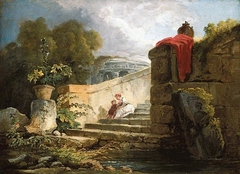 A Scene in the Grounds of the Villa Farnese, Rome
