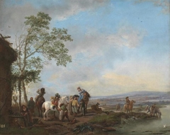 A Stop at an Inn by Philips Wouwerman