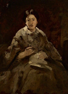 A Study for 'A Lady in Grey' (Isabella Macnee, Mrs Wiseman, the artist's daughter) by Daniel Macnee
