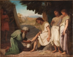 Abraham lavant les pieds des trois anges