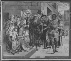 Anbetung der Könige Rückseite: Himmelfahrt und Krönung Mariens by Melchior Feselen