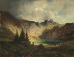 Ansicht des Obersees bei Berchtesgaden by Karl Millner