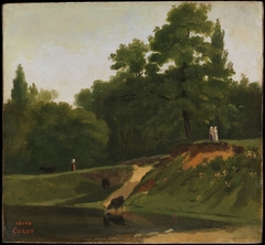 Banks of the Stream near the Corot Property, Ville d'Avray by Jean-Baptiste-Camille Corot