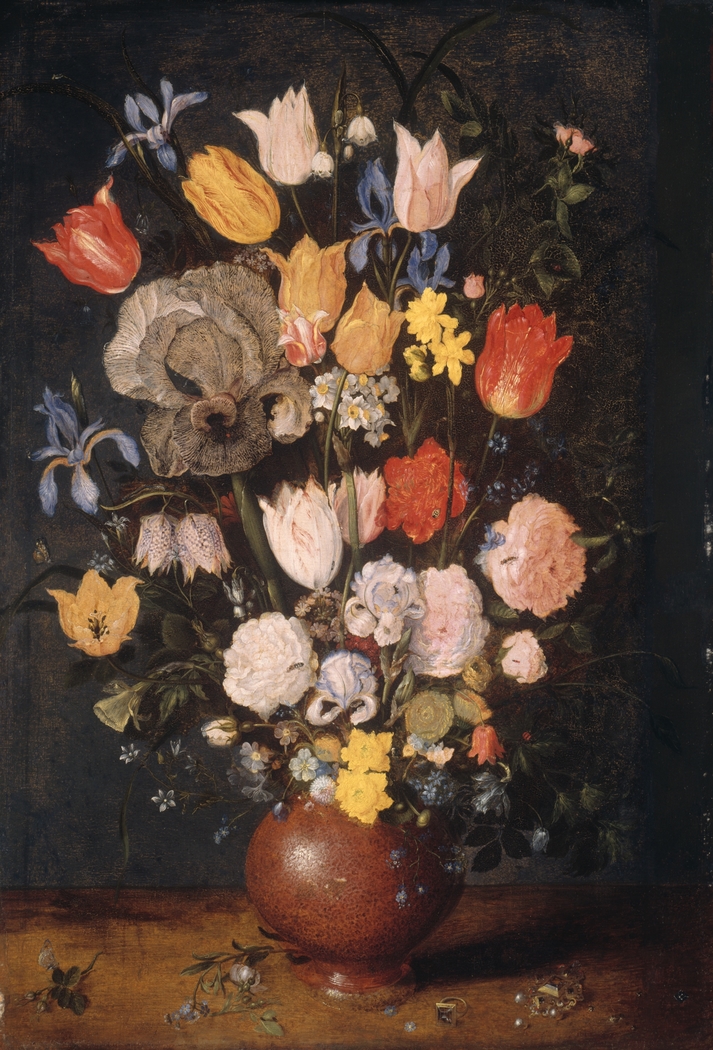 Bouquet of Flowers in an Earthenware Vase
