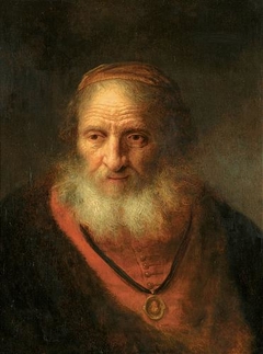 Bust of an old man with a beard and medal by Rembrandt