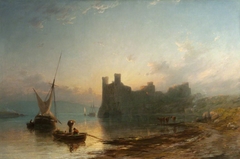 Caernarvon Castle at Sunset by James Francis Danby