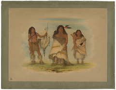 Camanchee Chief, His Wife, and a Warrior by George Catlin