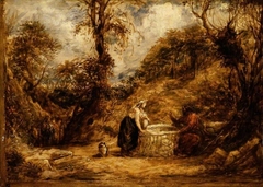Christ and the woman of Samaria at Jacob's well by John Linnell