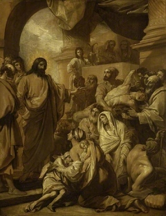 Christ healing the sick in the temple