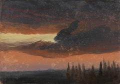 Cloud Study over Poplars by Knud Baade