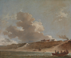 Coastal Landscape with a Ferry Boat by Francis Bourgeois
