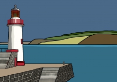 Design for a toy lighthouse. The West Pier Lighthouse Whitehaven Cumbria.